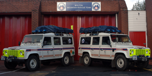 Bolton Mobiles 1 & 2 outside our Fire Station garage, complete with signage above the door. Bolton Mobiles 1 & 2 outside our Fire Station garage, complete with signage above the door.